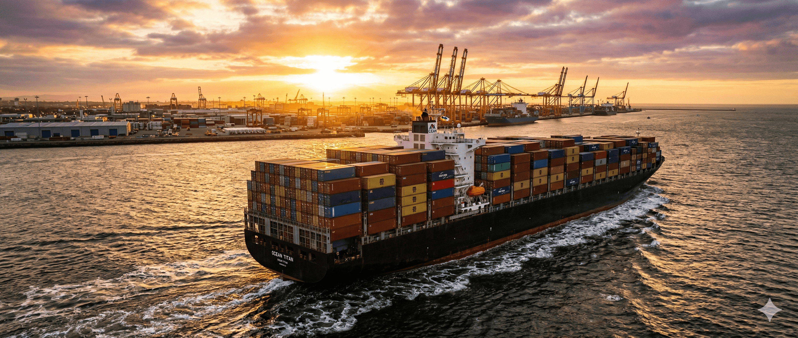 Container ship at port β Natural Trade global logistics